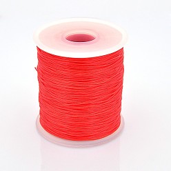 Red Flat Elastic Crystal String, Elastic Beading Thread, for Stretch Bracelet Making, Red, 0.5mm, about 546.8 yards(500m)/roll