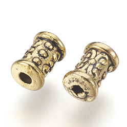 Antique Golden Tibetan Style Alloy Beads, Antique Golden Color, Lead Free & Nickel Free & Cadmium Free, 7x5mm, Hole: 2mm