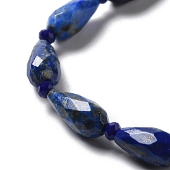 Lapis Lazuli Natural Lapis Lazuli Beads Strands, Faceted, Teardrop, 12~16.5x7.5~8.5mm, Hole: 0.8mm, about 20~21pcs/strand, 14.96~15.63''(38~39.7cm)