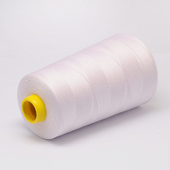 White 100% Spun Polyester Fibre Sewing Thread, White, 0.1mm, about 5000yards/roll