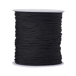 Black Nylon Thread with One Nylon Thread inside, Stronger than NWIR-R006- Series, Black, 1mm, about 153.1 yards(140m)/roll