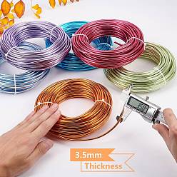 Camellia Round Aluminum Wire, for Jewelry Making, Camellia, 4 Gauge, 5.0mm, about 32.8 Feet(10m)/500g