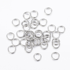 Stainless Steel Color 304 Stainless Steel Split Rings,Double Loops Jump RingsJump Rings, Stainless Steel Color, 5x1mm, about 4mm inner diameter