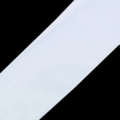 White Polyester Organza Ribbon, White, 3/8 inch(9mm), 200yards/roll(182.88m/roll)