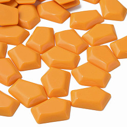 Orange Opaque Acrylic Cabochons, Pentagon, Orange, 23.5x18x4mm, about 450pcs/500g