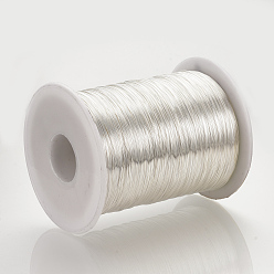 Silver Round Copper Wire for Jewelry Making, Silver, 28 Gauge, 0.3mm, about 3608.92 Feet(1100m)/roll