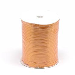Dark Orange Double Face Satin Ribbon, Polyester Ribbon, Dark Orange, 1/8 inch(3mm) wide, about 880yards/roll(804.672m/roll)