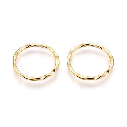 Golden Tibetan Style Linking Rings, Circle Frames, Cadmium Free & Nickel Free & Lead Free, Golden Color, 22x1.5mm, about 18.5mm inner diameter