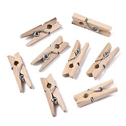 Wheat Wooden Craft Pegs Clips, Wheat, 25~26x3x8mm