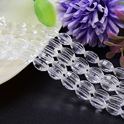 Clear Faceted Oval Imitation Austrian Crystal Bead Strands, Grade AAA, Clear, 13x10mm, Hole: 0.9~1mm, about 30pcs/strand, 15.7 inch