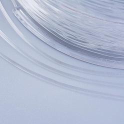 Прозрачный Корейские эластичные кристаллы, эластичная нить для бисера, для изготовления эластичного браслета, прозрачные, 0.7 мм, около 65.61 ярдов (60 м) / рулон