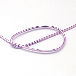 Lilas Fil d'aluminium rond, fil d'artisanat en métal pliable, fil d'artisanat flexible, pour la fabrication artisanale de poupée de bijoux de perles, lilas, Jauge 22, 0.6mm, 280m/250g(918.6 pieds/250g)