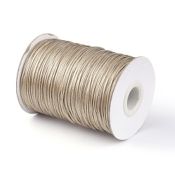 Camel Korean Waxed Polyester Cord, Camel, 1mm, about 85yards/roll