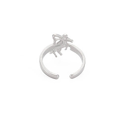 Sagittarius 304 Stainless Steel 12 Constellations/Zodiac Signs Open Cuff Ring for Women, Stainless Steel Color, Sagittarius, US Size 6 3/4(17.1mm)