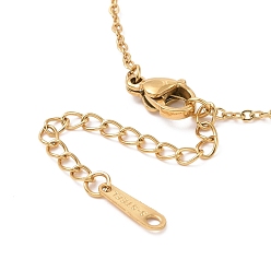 Golden Ion Plating(IP) 304 Stainless Steel Interlocking Heart Pendant Necklace for Women, Golden, 16.54 inch(42cm)