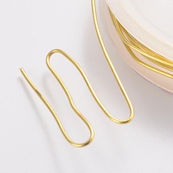 Gold Round Copper Jewelry Wire, Gold, 18 Gauge, 1mm, about 8.2 Feet(2.5m)/roll