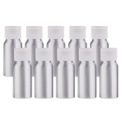 Белый 30 флаконы пустые многоразовые алюминиевые многоразовые, с пластиковыми откидными крышками, для эфирных масел ароматерапия лабораторные химикаты, белые, 8.2x3.2 см, емкость: 30 мл (1.01 жидких унций)