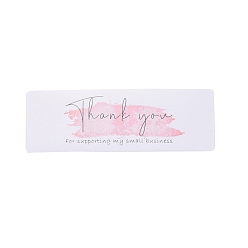 Misty Rose Self-Adhesive Paper Gift Tag Youstickers, Rectangle Thank You Stickers Labels, for Small Business, Misty Rose, 2.9x6x0.01cm, 120pcs/roll