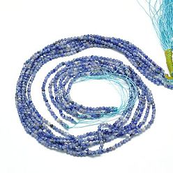 Sodalite Sodalites naturelles brins de perles, facette, ronde, bleu, 2mm, Trou: 1mm