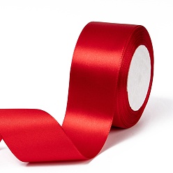 FireBrick Single Face Satin Ribbon, Polyester Ribbon, FireBrick, 2 inch(50mm), about 25yards/roll(22.86m/roll), 100yards/group(91.44m/group), 4rolls/group