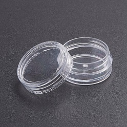 Clear Transparent Plastic Empty Portable Facial Cream Jar, Refillable Cosmetic Containers, with Screw Lid, Clear, 2.95x1.45cm, Capacity: 3g