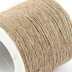 Tan Jute Cord, Jute String, Jute Twine, 1 Ply, for Jewelry Making, Tan, 1mm, about 109.36 yards(100m)/roll