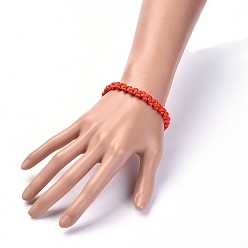 Red Nylon Thread Braided Cord Bracelets, Red String Bracelets, Red, 7-1/2 inch~7-5/8 inch(19~19.5cm), 7.5~8x3.5mm