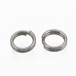 Raw(Unplated) Iron Split Rings, Double Loops Jump Rings, Cadmium Free & Lead Free, Raw(Unplated), 6x1.4mm, about 4.5mm Inner Diameter, about 7000pcs/1000g