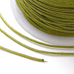 Olive Fil de nylon, matériel de bricolage pour la fabrication de bijoux, olive, 1 mm, 100 mètres / rouleau