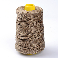 Camel Eco-Friendly Polyester Thailand Waxed Cords, Camel, 0.8mm, about 328.08 yards(300m)/roll