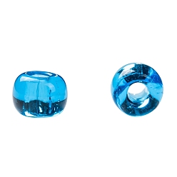 (3C) Transparent Dark Aqua TOHO Round Seed Beads, Japanese Seed Beads, (3C) Transparent Dark Aqua, 11/0, 2.2mm, Hole: 0.8mm, about 5555pcs/50g