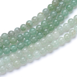 Aventurine Verte Brins vert aventurine de perles naturelles, ronde, 10mm, Trou: 1mm, Environ 40 pcs/chapelet, 15.7 pouce