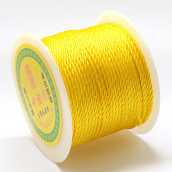 Gold Braided Nylon Thread, Gold, 2mm, about 54.68 yards(50m)/roll