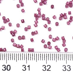 Medium Violet Red 11/0 Grade A Baking Paint Glass Seed Beads, Cylinder, Uniform Seed Bead Size, Opaque Colours Luster, Medium Violet Red, about 1.5x1mm, Hole: 0.5mm, about 20000pcs/bag