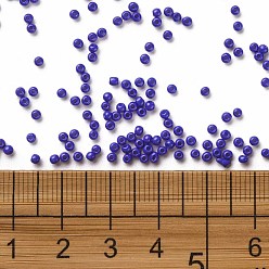 Mauve 11/0 Grade A Round Glass Seed Beads, Baking Paint, Mauve, 2.3x1.5mm, Hole: 1mm, about 48500pcs/pound