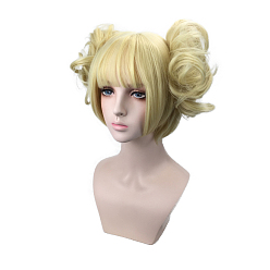 High Temperature Fiber Short Blonde Lonita Cosplay Wigs, Synthetic Hero Wigs for Makeup Costume, with Bang, 9 inch(23cm)