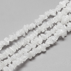 Crackle Quartz Natural Crackle Quartz Crystal Beads Strands, Chip, 6~15x4~8x2~7mm, Hole: 1mm, about 146pcs/strand, 15.7 inch