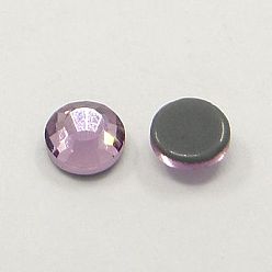 Light Amethyst Glass Hotfix Rhinestone, Grade AA, Flat Back & Faceted, Half Round, Light Amethyst, SS20, 4.6~4.8mm, about 1440pcs/bag