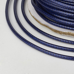 Midnight Blue Eco-Friendly Korean Waxed Polyester Cord, Midnight Blue, 0.5mm, about 169.51~174.98 Yards(155~160m)/Roll