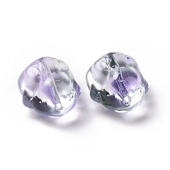 Slate Blue Transparent Czech Glass Beads, Rabbit, Slate Blue, 17.5x15x11.5mm, Hole: 1.4mm
