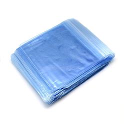 Azure Square PVC Zip Lock Bags, Resealable Packaging Bags, Self Seal Bag, Azure, 14x14cm, Unilateral Thickness: 4.5 Mil(0.115mm)