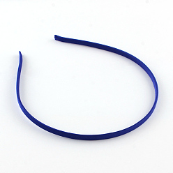 Mixed Color Hair Accessories Iron Hair Band Findings, Covered with Cloth, Mixed Color, 120~128mm