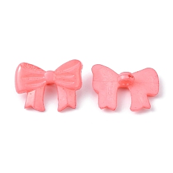 Pink Bowknot Buttons, ABS Plastic Button, Pink, 26mm, Hole: 3mm, about 200pcs/bag