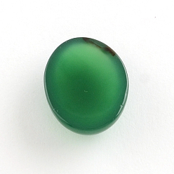 Natural Agate Natural Green Agate Gemstone Cabochons, Oval, 18x13x6~7mm