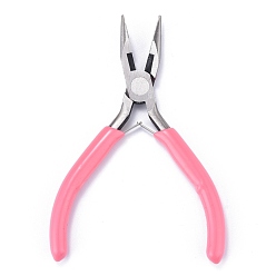 Pink 45 # pince à bijoux en acier au carbone, pince de la chaîne, pinces coupantes, polir, rose, 11.5x9x0.9 cm