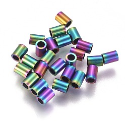 Rainbow Color Ионное покрытие (ip) 304 шарики из нержавеющей стали, Радуга цветов, 4x3 мм, отверстие : 2 мм