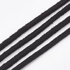 Black Faux Suede Cords, Faux Suede Lace, Black, 3x3mm, about 10.93 yards(10m)/roll