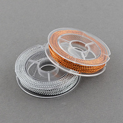 Mixed Color 1mm Jewelry Braided Plastic Thread, Mixed Color, 1.0mm, about 10.93 yards(10m)/roll