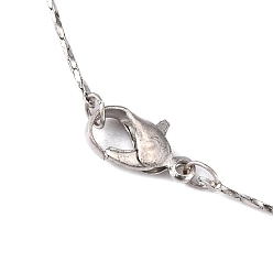 Platinum Brass Coreana Chain Necklaces, with Brass Lobster Claw Clasps, Thin Chain, Platinum, 14.9 inch