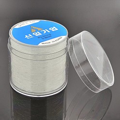 Clear Korean Elastic Crystal Thread, Stretch Bracelet String, with Box, for Jewelry Making, Clear, 0.8mm, about 164.04 yards(150m)/roll